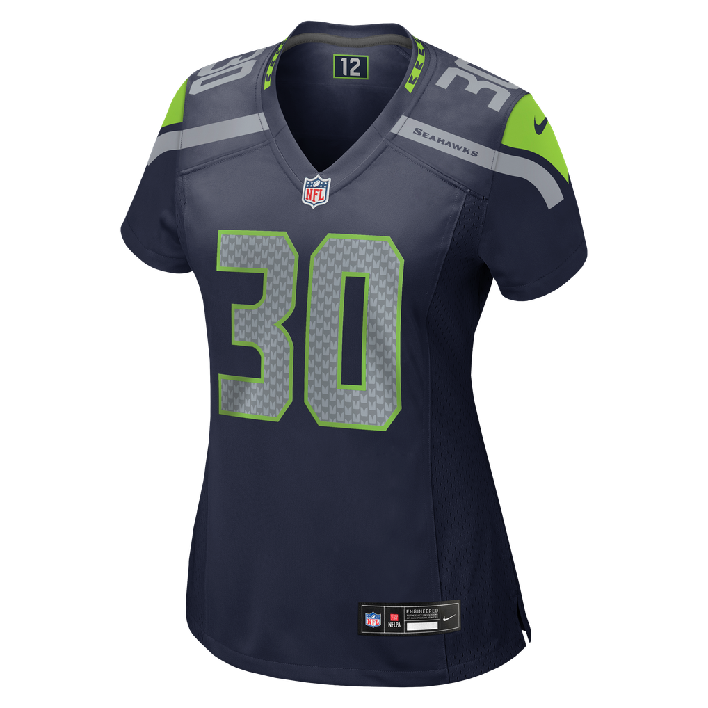 Women's Seattle Seahawks Cam Akers College Navy Team Game Jersey