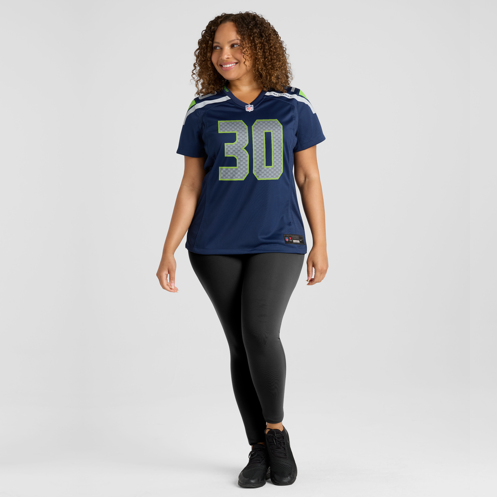 Women's Seattle Seahawks Cam Akers College Navy Team Game Jersey