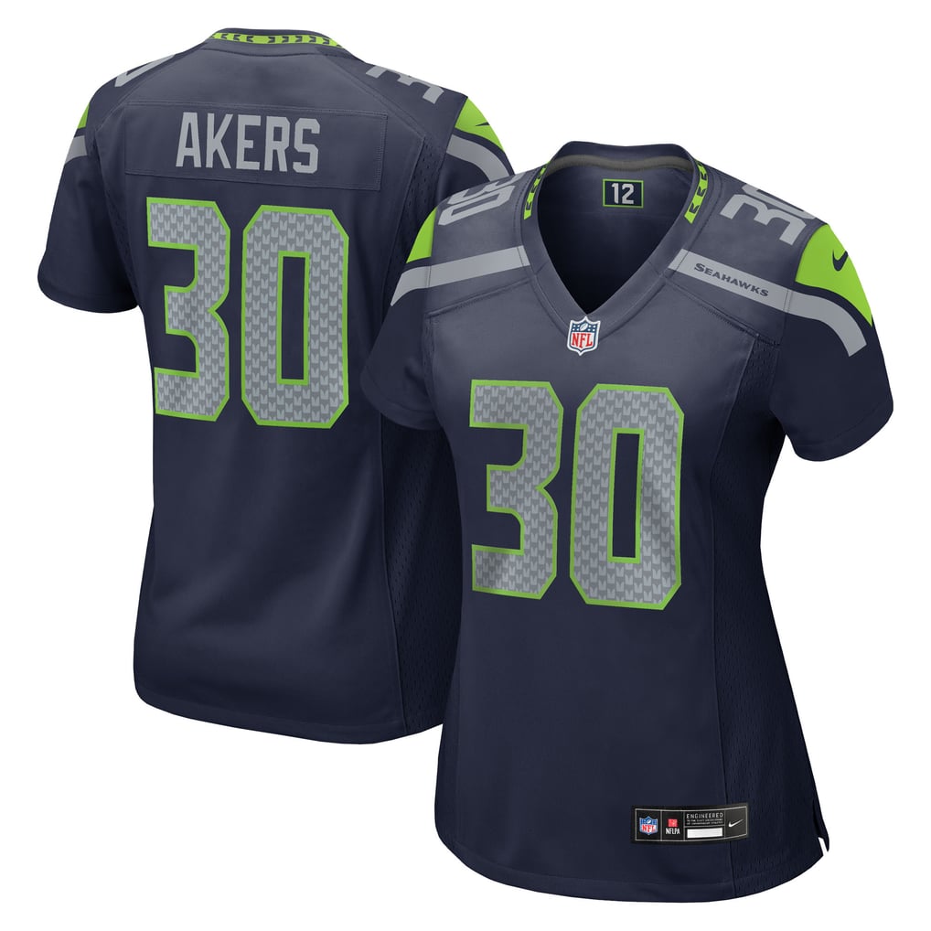 Women's Seattle Seahawks Cam Akers College Navy Team Game Jersey