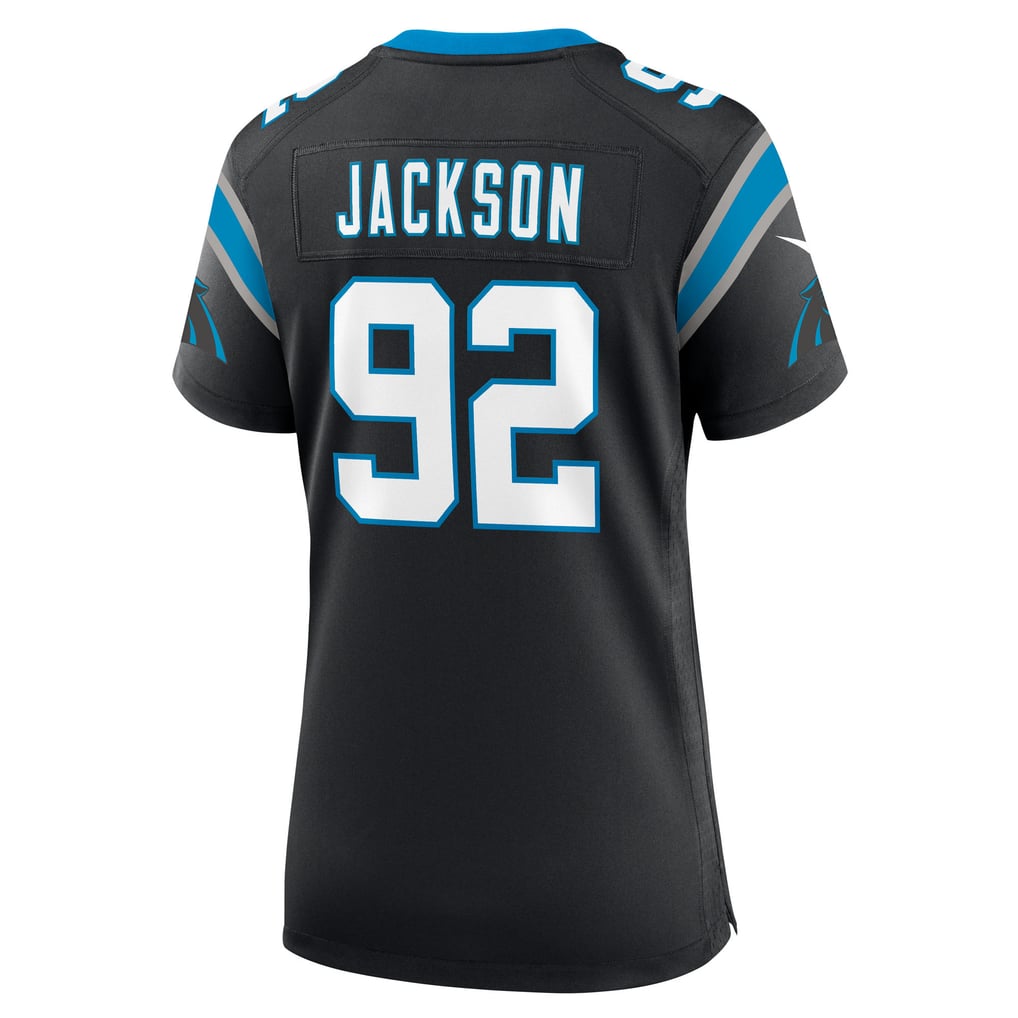 Women's Carolina Panthers Cam Jackson Black Team Game Jersey