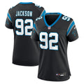 Women's Carolina Panthers Cam Jackson Black Team Game Jersey