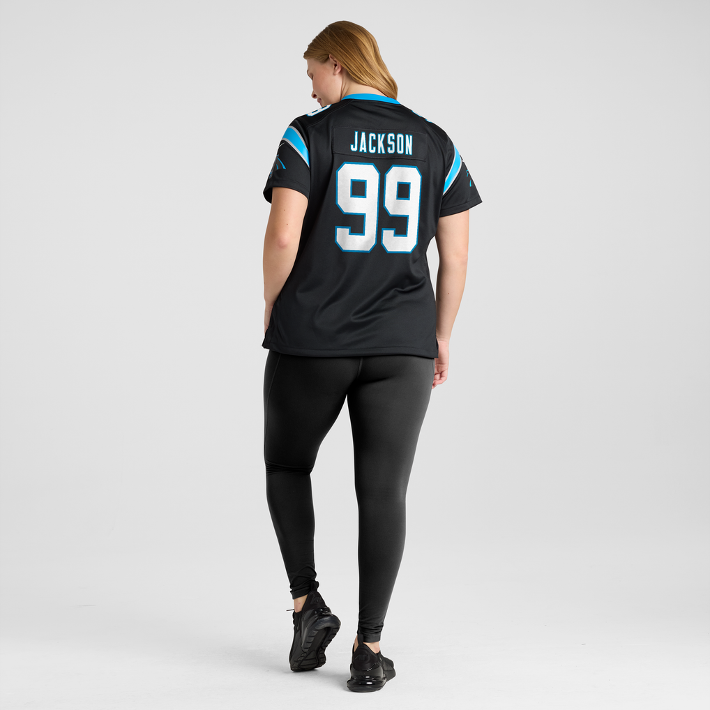 Women's Carolina Panthers Cam Jackson Black Team Game Jersey