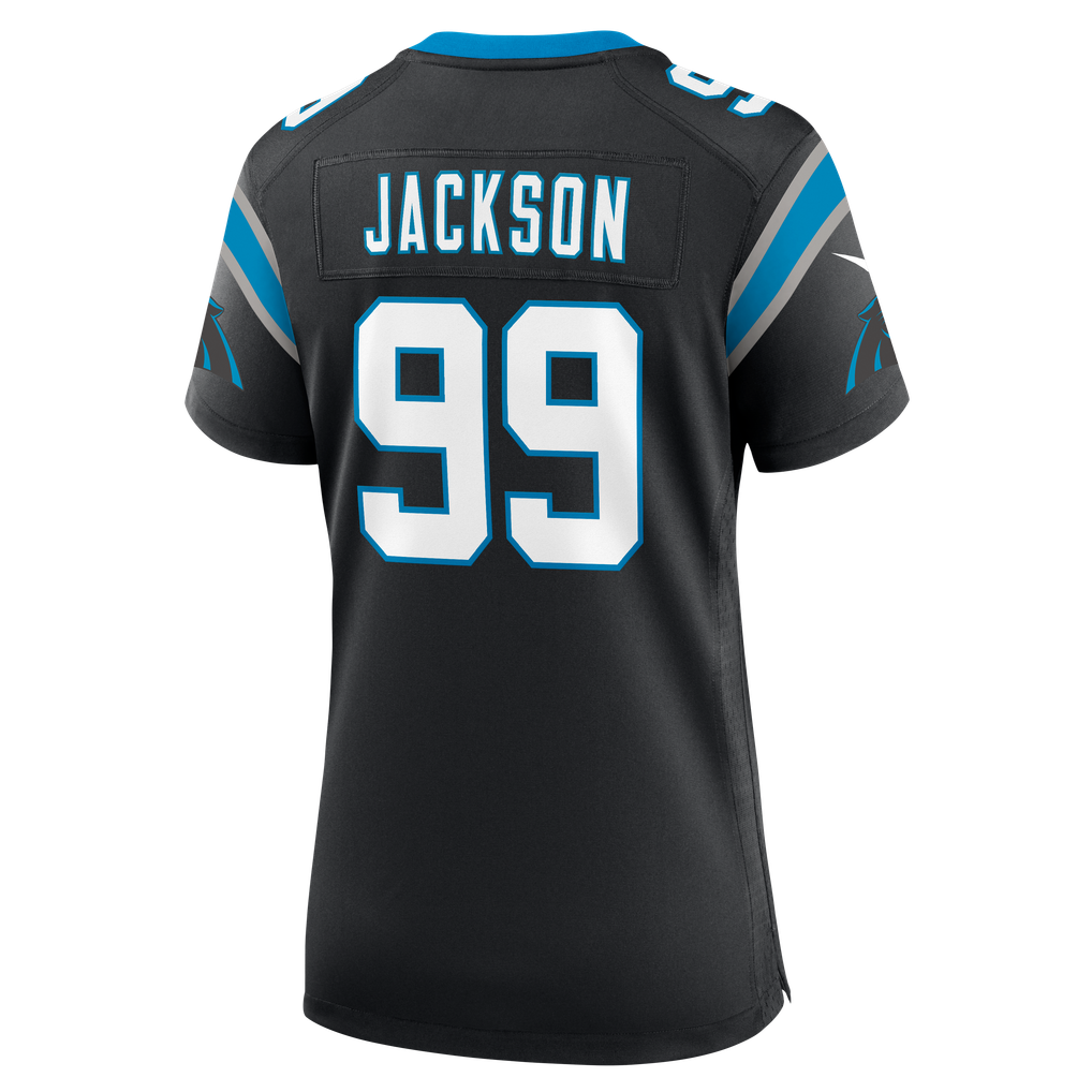 Women's Carolina Panthers Cam Jackson Black Team Game Jersey