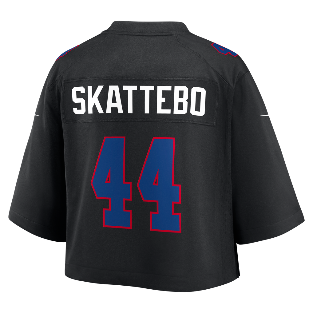 Women's New York Giants Cam Skattebo Black Cropped Fashion Game Jersey