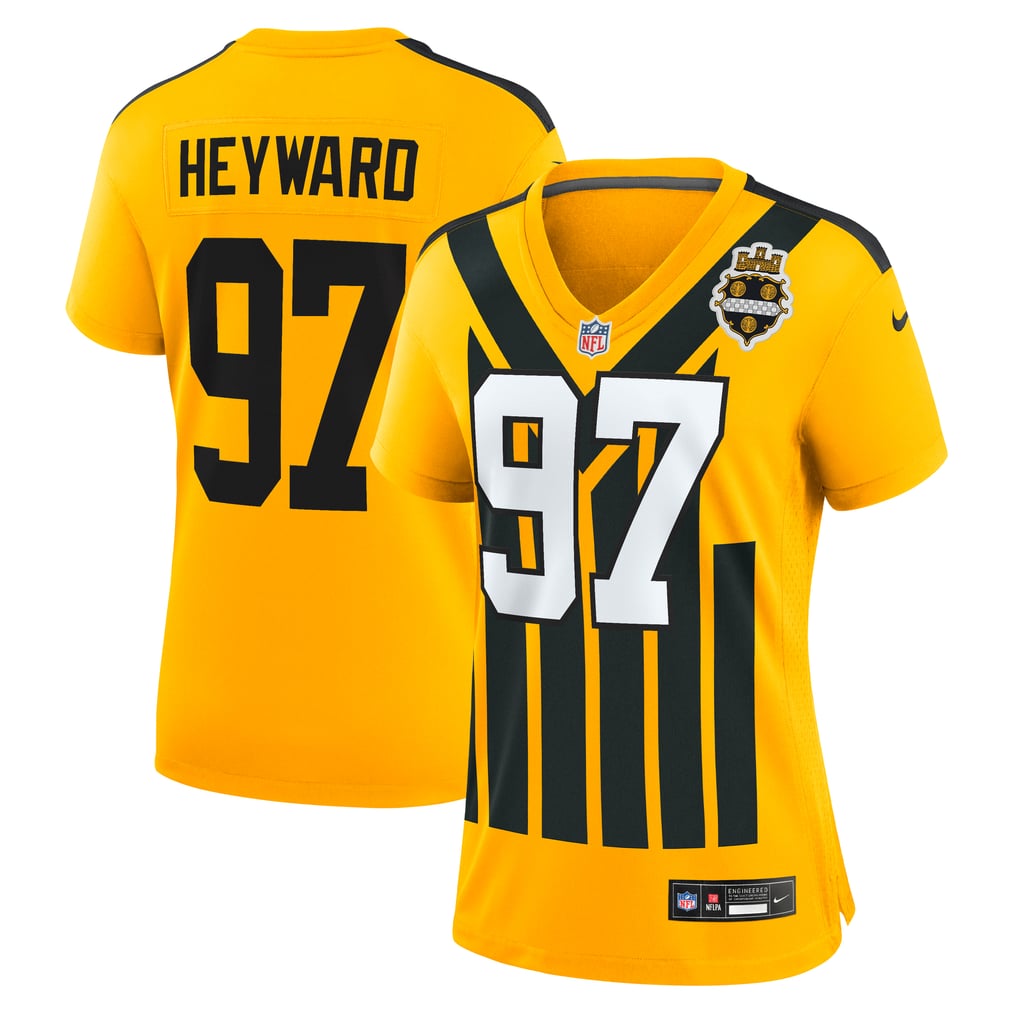 Women's Pittsburgh Steelers Cameron Heyward Gold Alternate 1933 Throwback Game Jersey