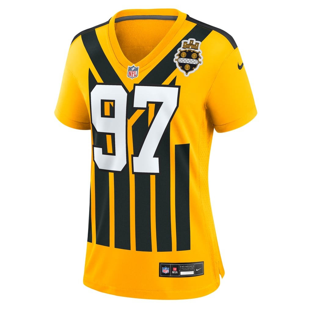 Women's Pittsburgh Steelers Cameron Heyward Gold Alternate 1933 Throwback Game Jersey