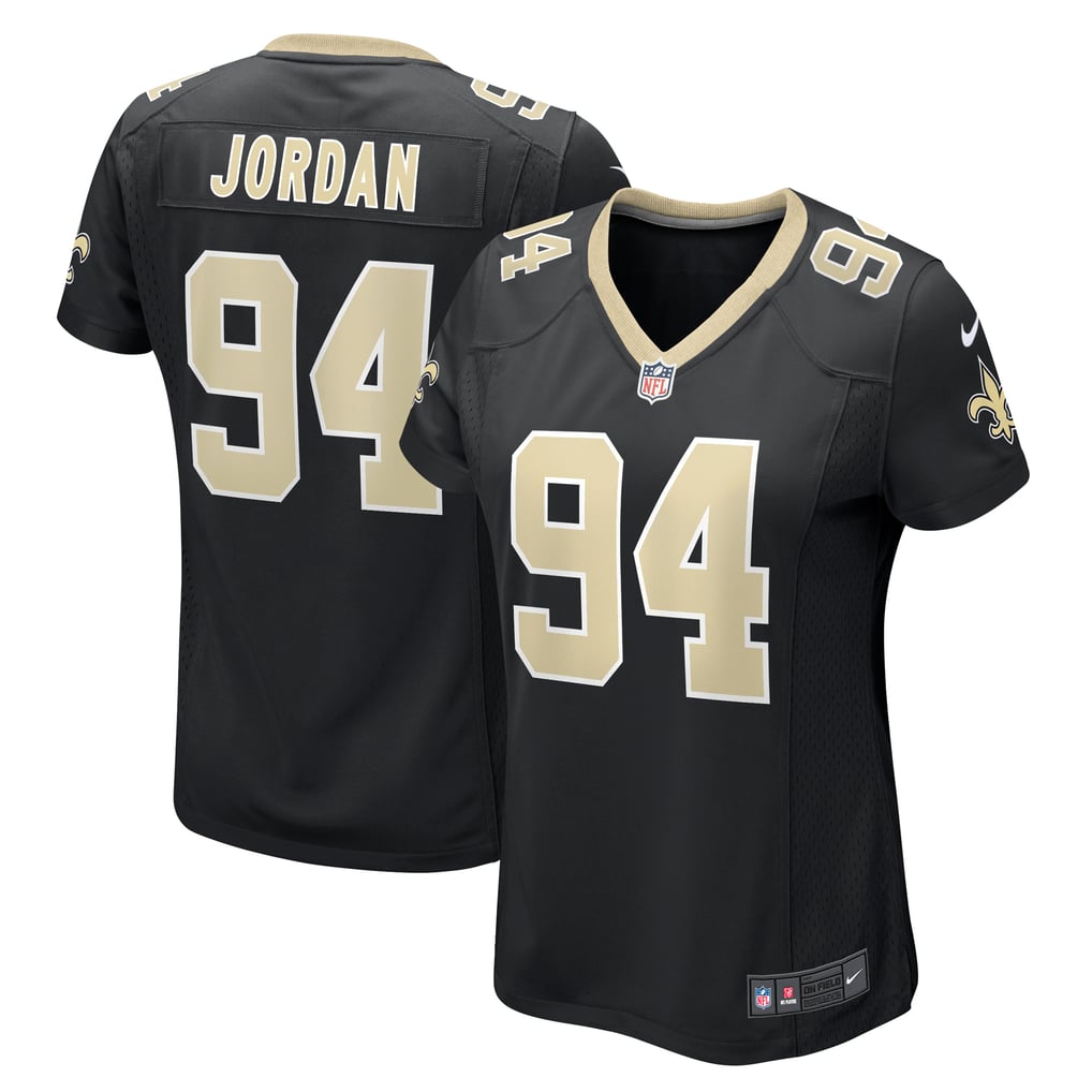 Women's New Orleans Saints Cameron Jordan Black Team Game Jersey
