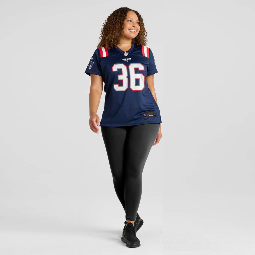 Women's New England Patriots Cameron Latu Navy Team Game Jersey