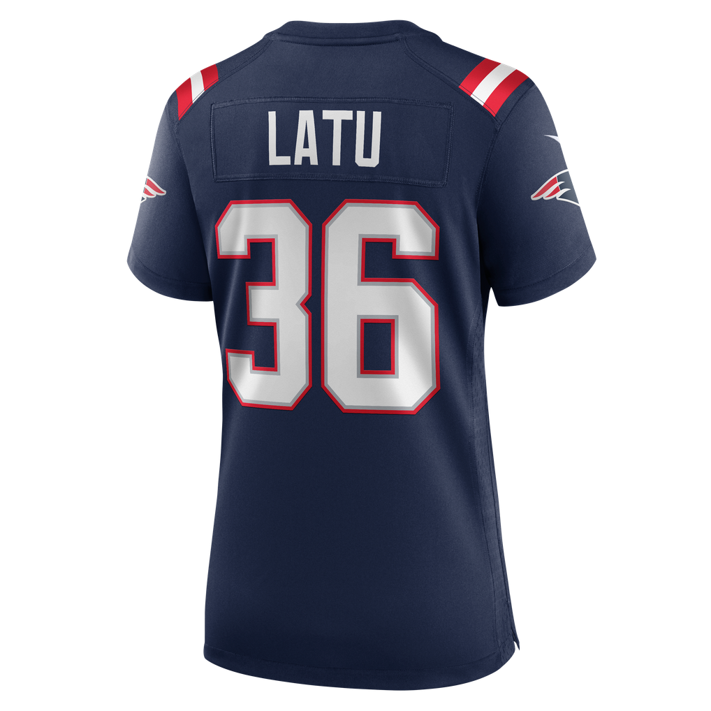 Women's New England Patriots Cameron Latu Navy Team Game Jersey
