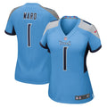 Women's Tennessee Titans Cameron Ward Light Blue Team Game Jersey