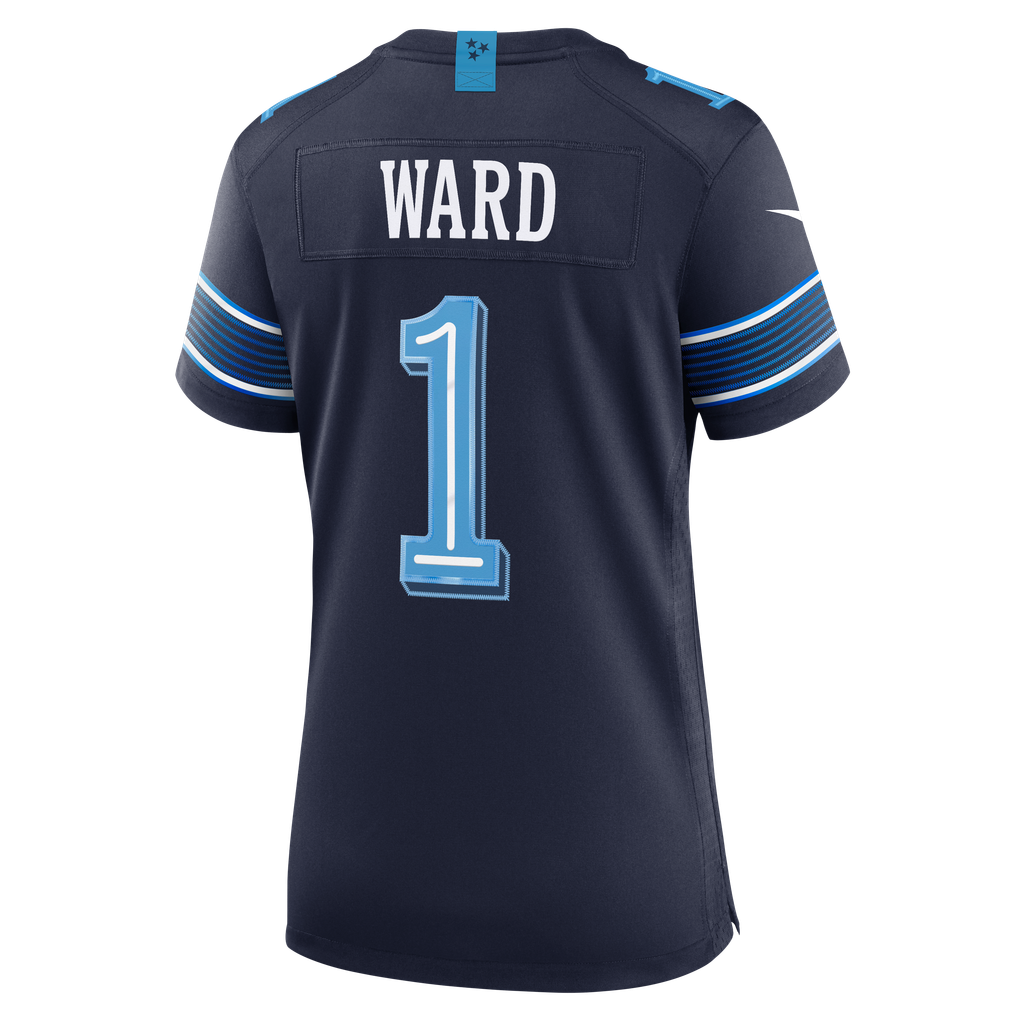 Women's Tennessee Titans Cameron Ward Navy 2026 Rivalries Collection Game Jersey