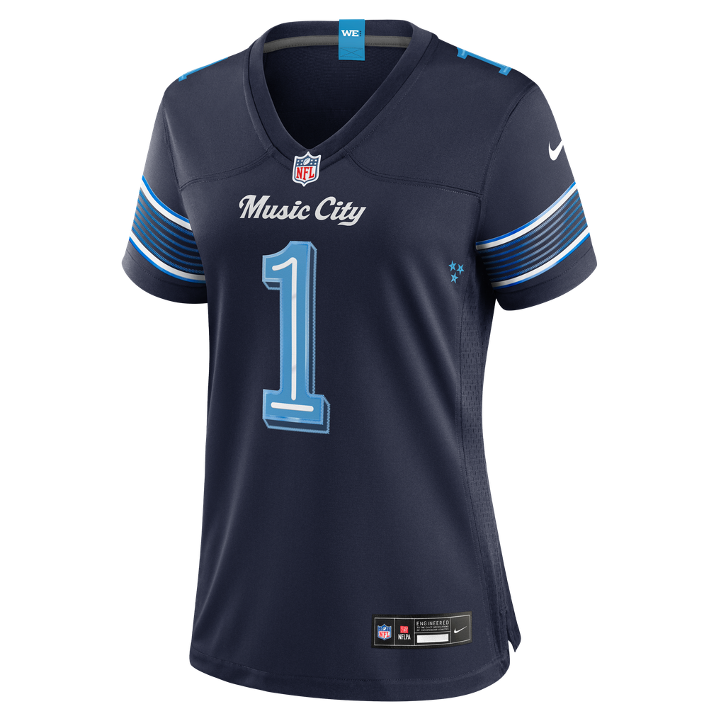 Women's Tennessee Titans Cameron Ward Navy 2026 Rivalries Collection Game Jersey