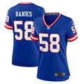 Women's New York Giants Carl Banks Royal Classic Retired Player Game Jersey