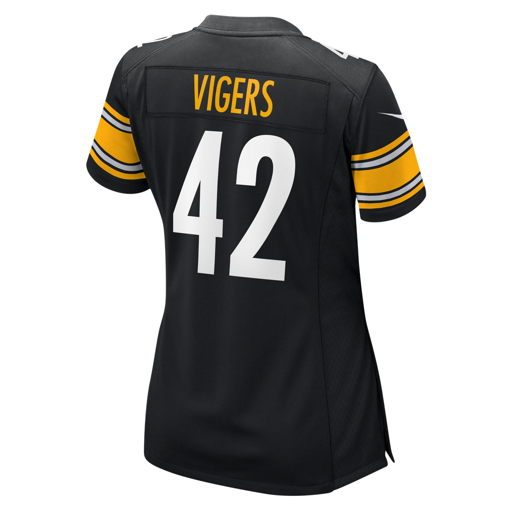 Women's Pittsburgh Steelers Car'lin Vigers Black Team Game Jersey
