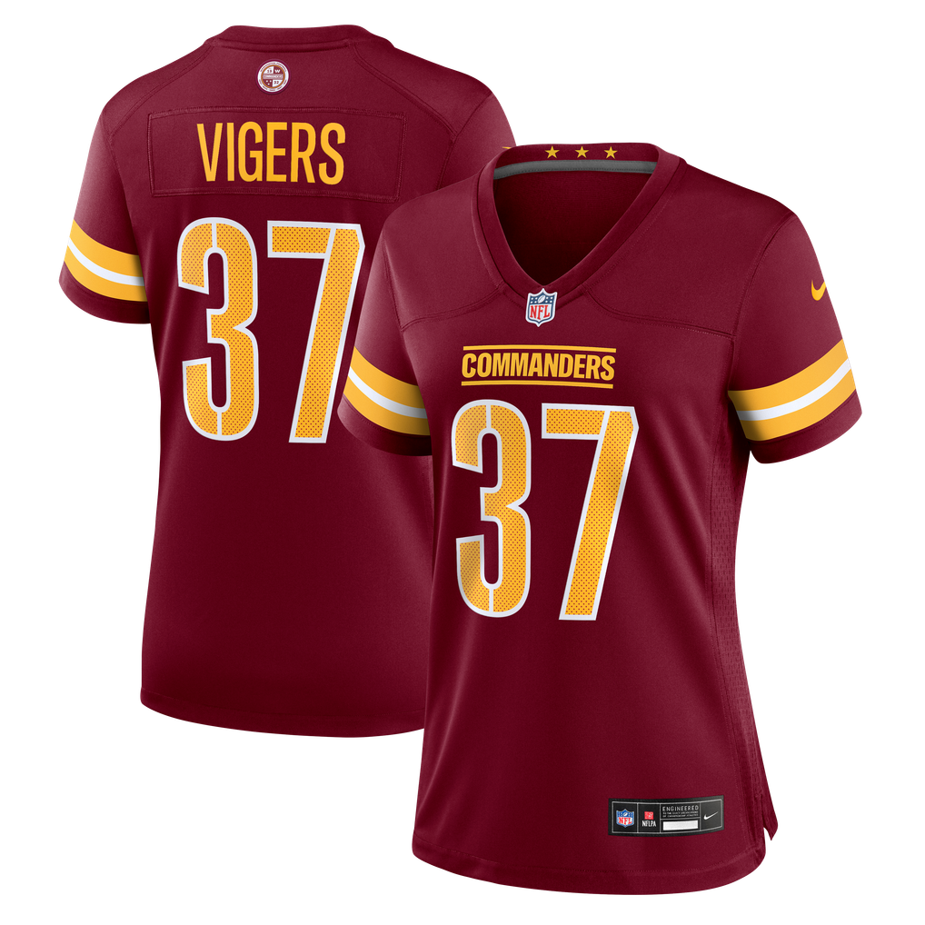 Women's Washington Commanders Car'lin Vigers Burgundy Team Game Jersey