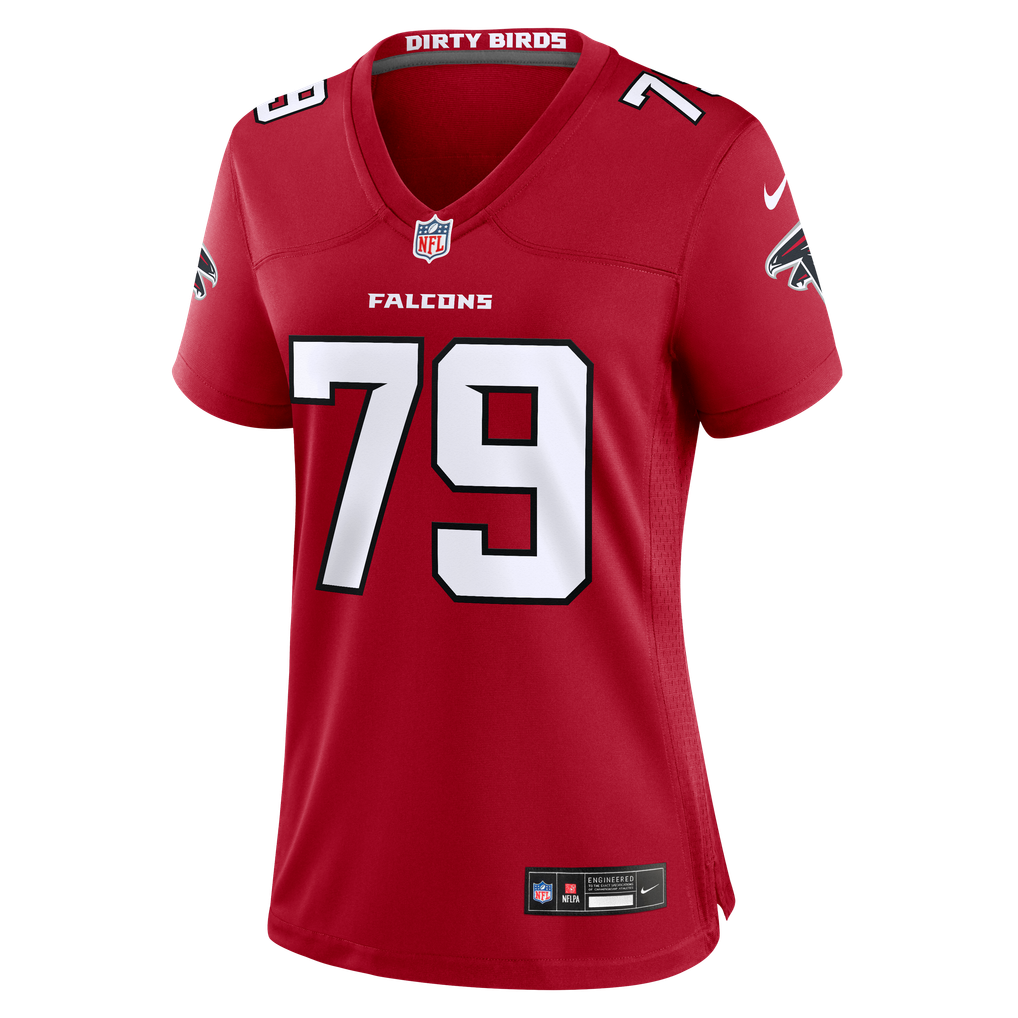 Women's Atlanta Falcons Carlos Allen Jr. Red Team Game Jersey