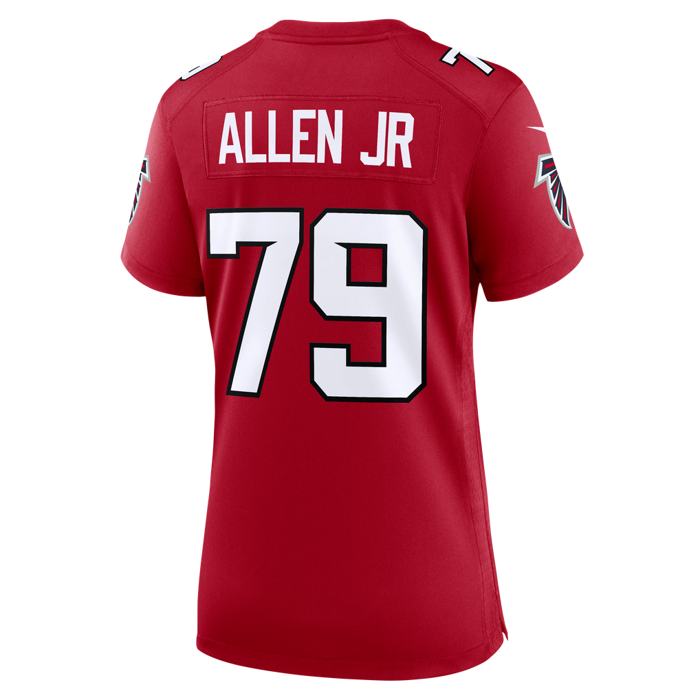 Women's Atlanta Falcons Carlos Allen Jr. Red Team Game Jersey