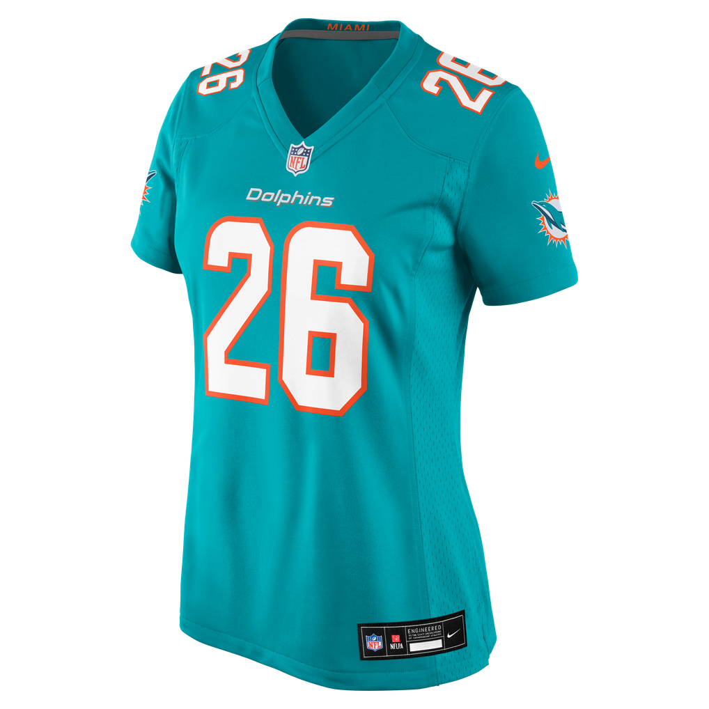 Women's Miami Dolphins Carlos Washington Jr. Aqua Team Game Jersey