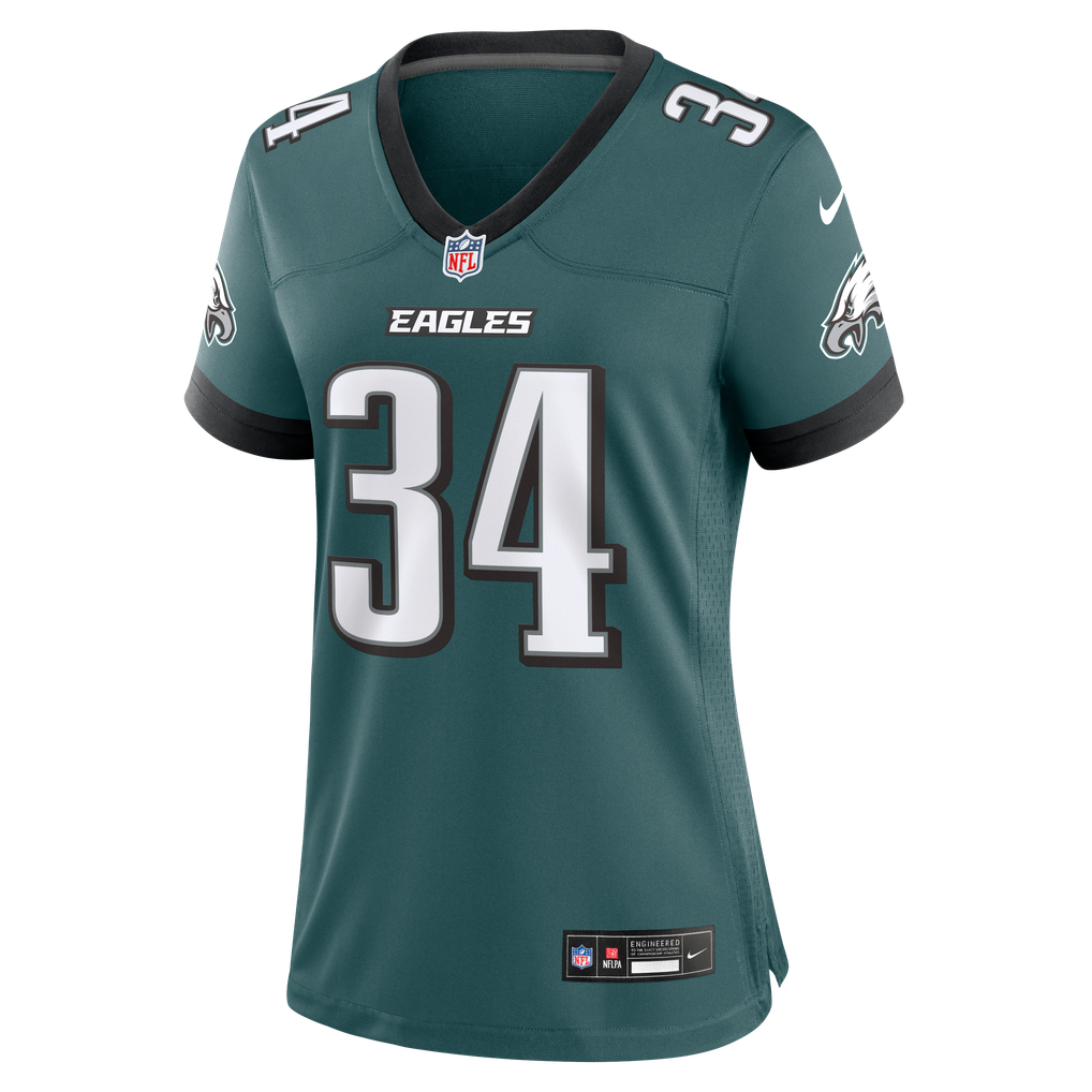 Women's Philadelphia Eagles Carson Steele Midnight Green Team Game Jersey