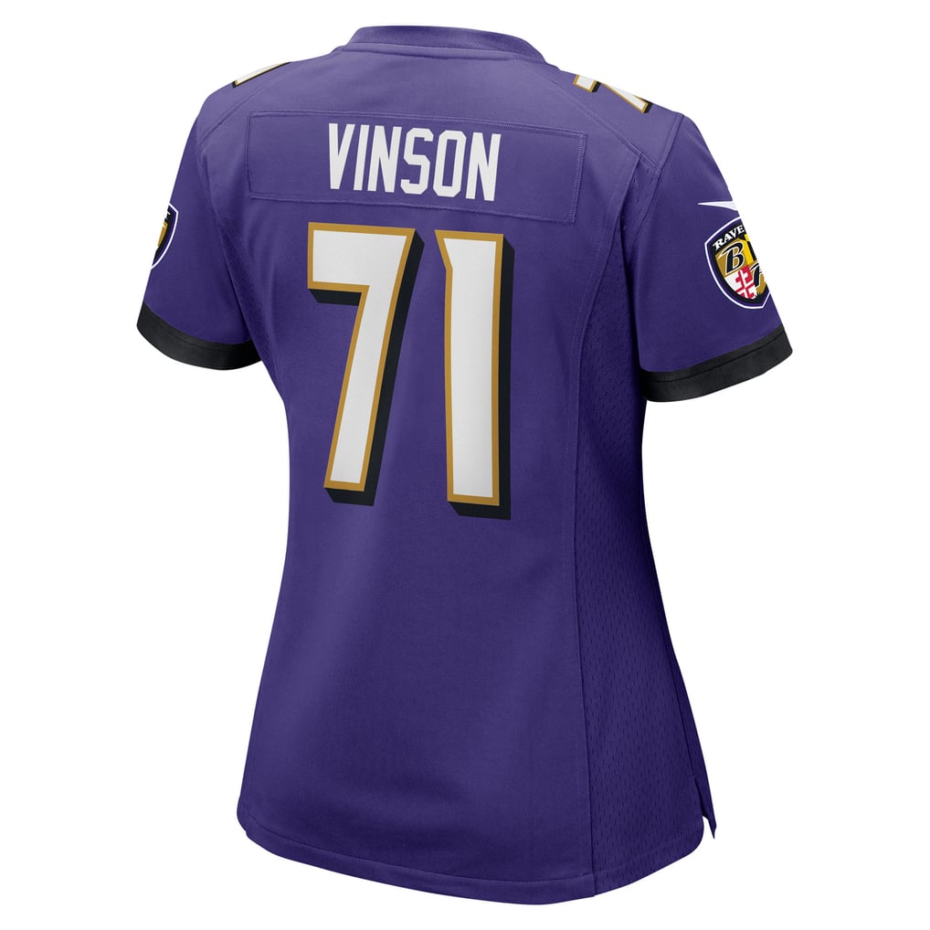 Women's Baltimore Ravens Carson Vinson Purple Team Game Jersey