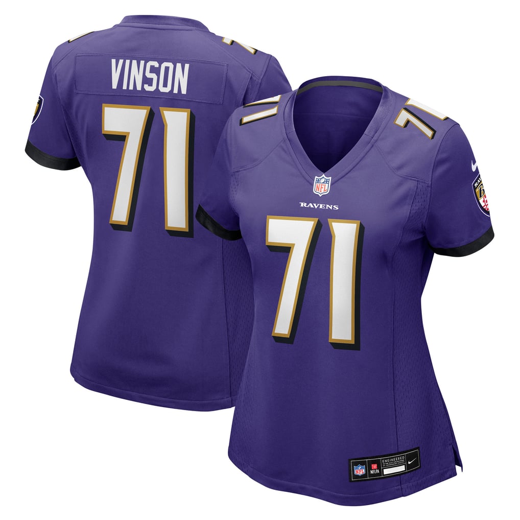 Women's Baltimore Ravens Carson Vinson Purple Team Game Jersey