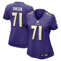 Women's Baltimore Ravens Carson Vinson Purple Team Game Jersey