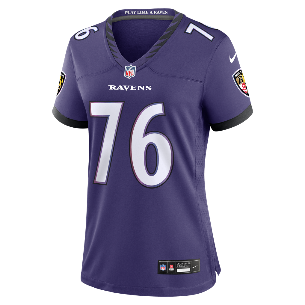 Women's Baltimore Ravens Carson Vinson Purple Team Game Jersey