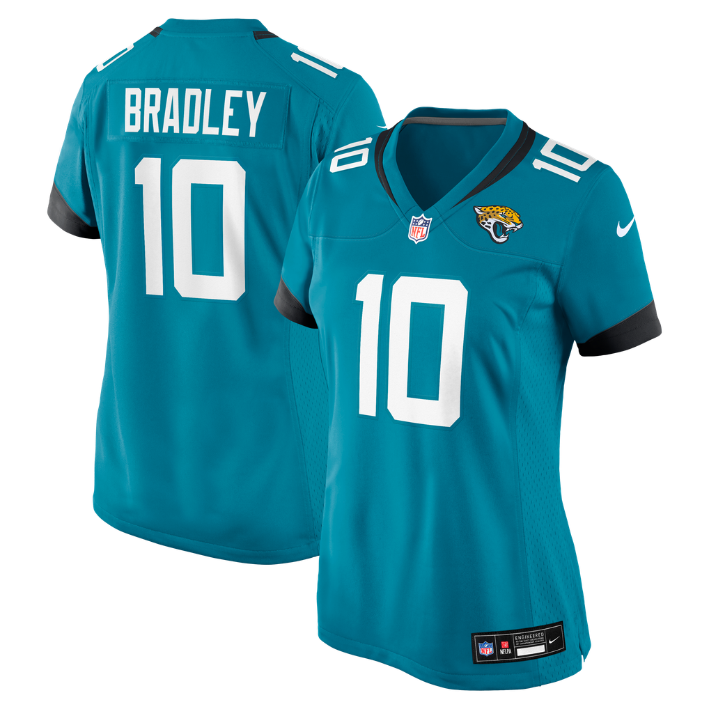 Women's Jacksonville Jaguars Carter Bradley Teal Team Game Jersey