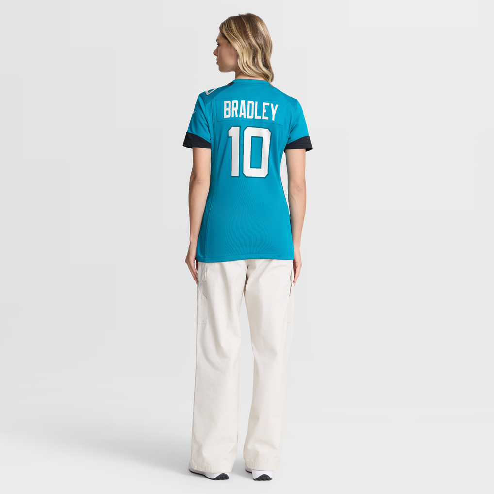 Women's Jacksonville Jaguars Carter Bradley Teal Team Game Jersey