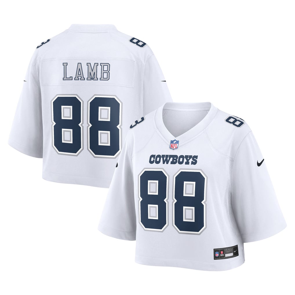 Women's Dallas Cowboys CeeDee Lamb White Cropped Fashion Game Jersey