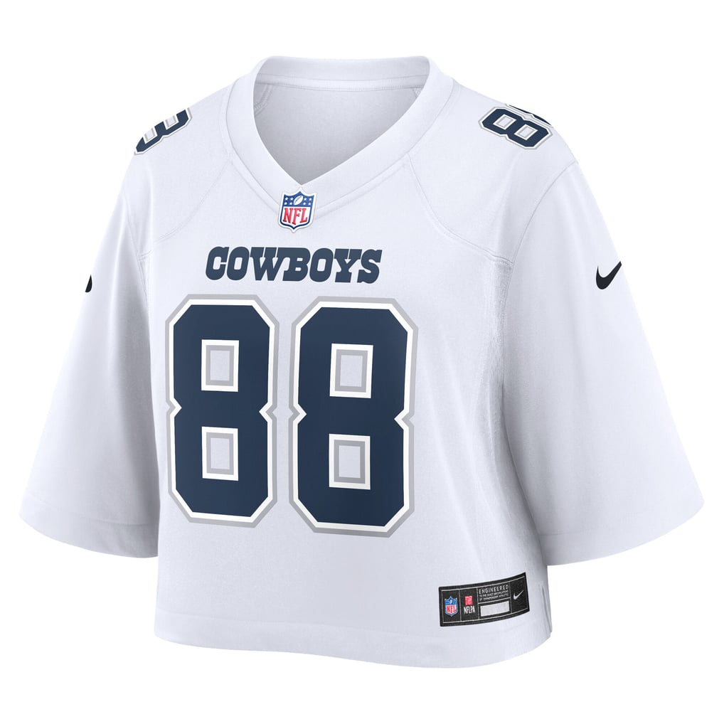 Women's Dallas Cowboys CeeDee Lamb White Cropped Fashion Game Jersey