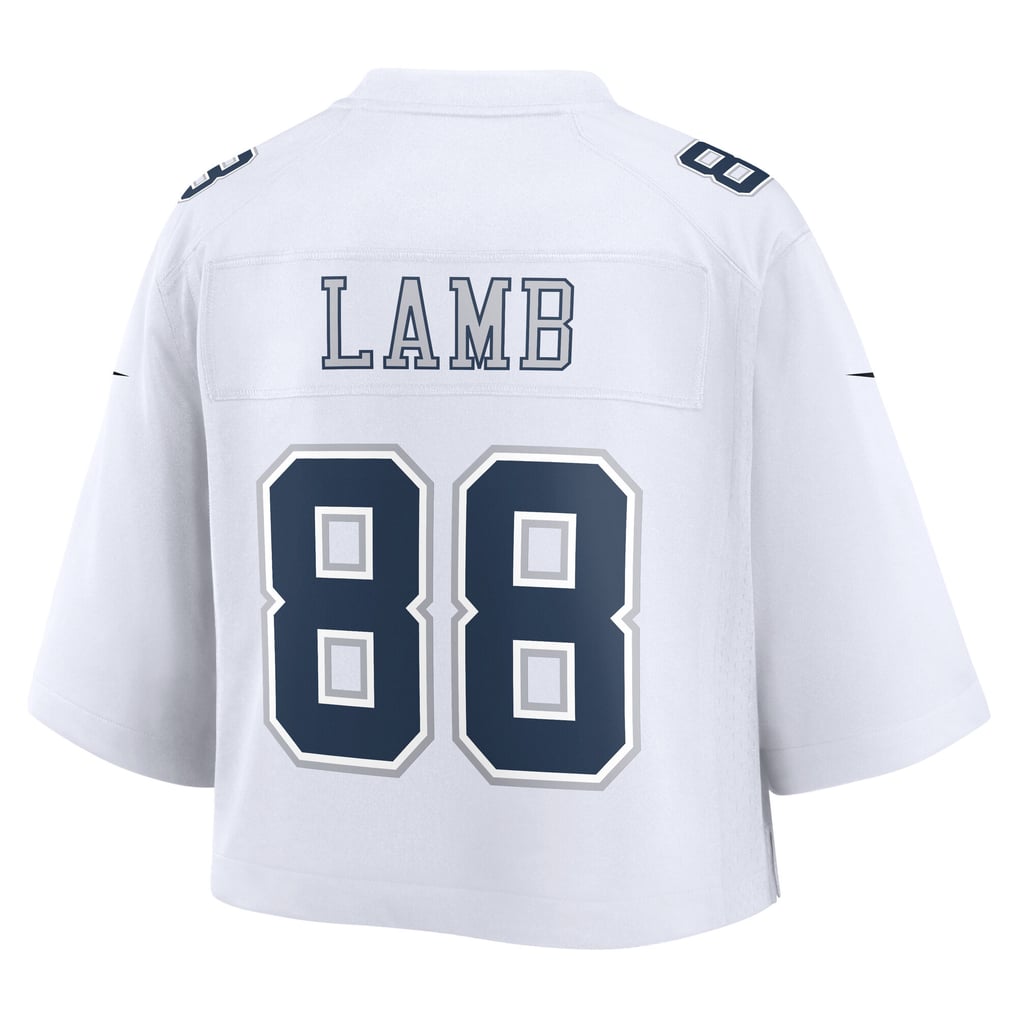 Women's Dallas Cowboys CeeDee Lamb White Cropped Fashion Game Jersey