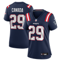 Women's New England Patriots Channing Canada Navy Team Game Jersey