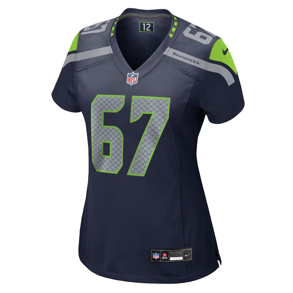 Women's Seattle Seahawks Charles Cross College Navy Team Game Jersey