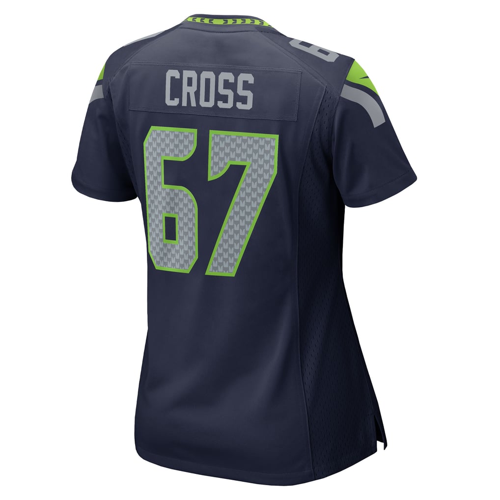 Women's Seattle Seahawks Charles Cross College Navy Team Game Jersey