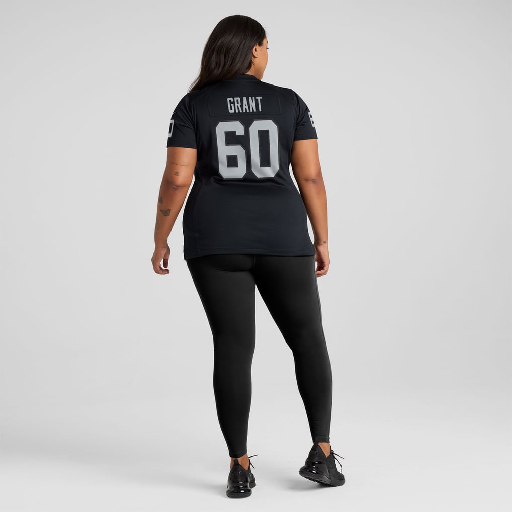 Women's Las Vegas Raiders Charles Grant Black Team Game Jersey