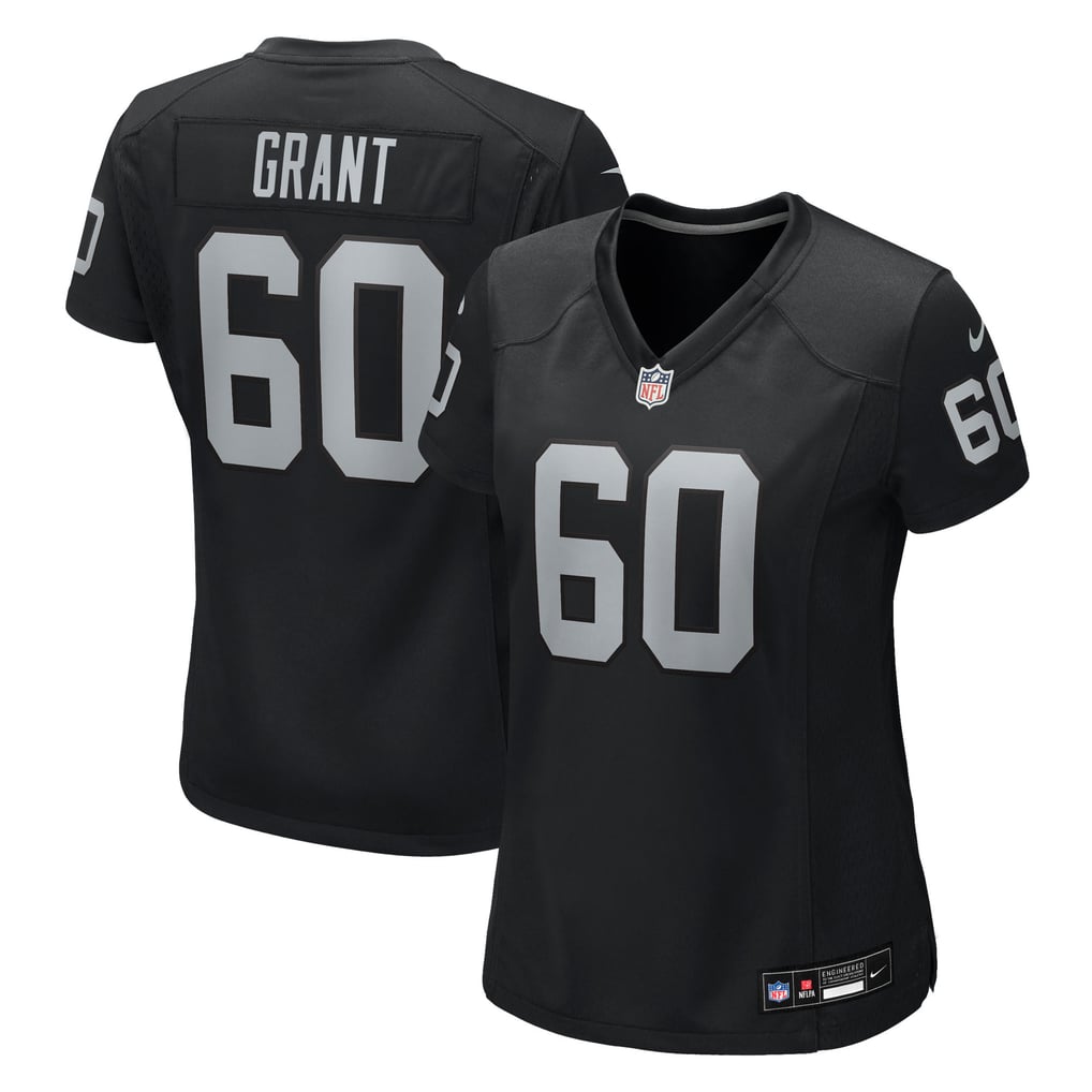 Women's Las Vegas Raiders Charles Grant Black Team Game Jersey