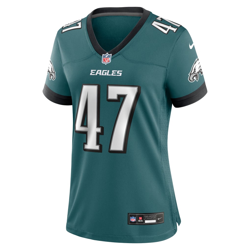 Women's Philadelphia Eagles Charley Hughlett Midnight Green Team Game Jersey
