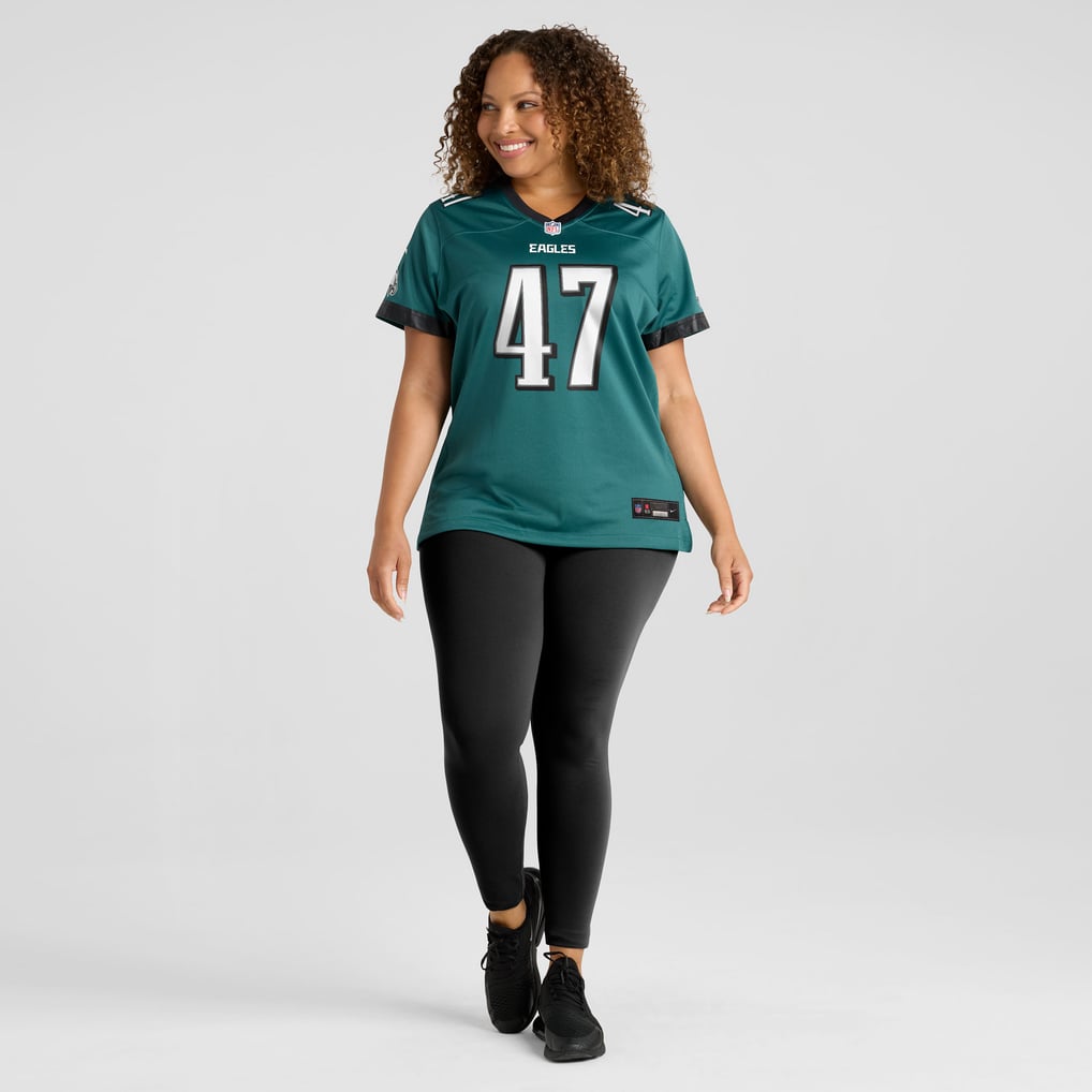 Women's Philadelphia Eagles Charley Hughlett Midnight Green Team Game Jersey