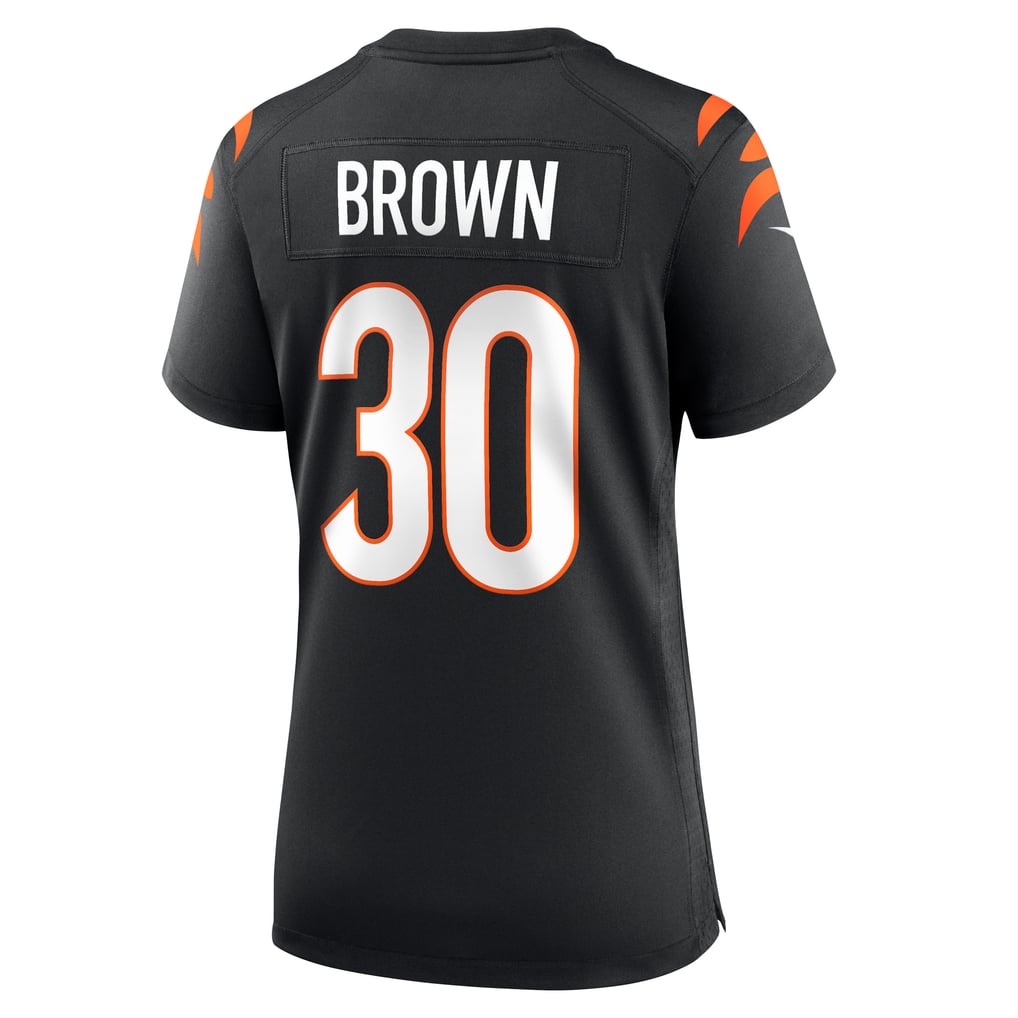 Women's Cincinnati Bengals Chase Brown Black Team Game Jersey