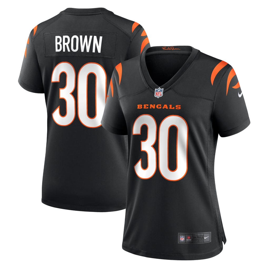 Women's Cincinnati Bengals Chase Brown Black Team Game Jersey