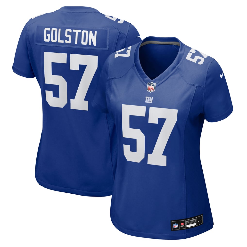 Women's New York Giants Chauncey Golston Royal Team Game Jersey