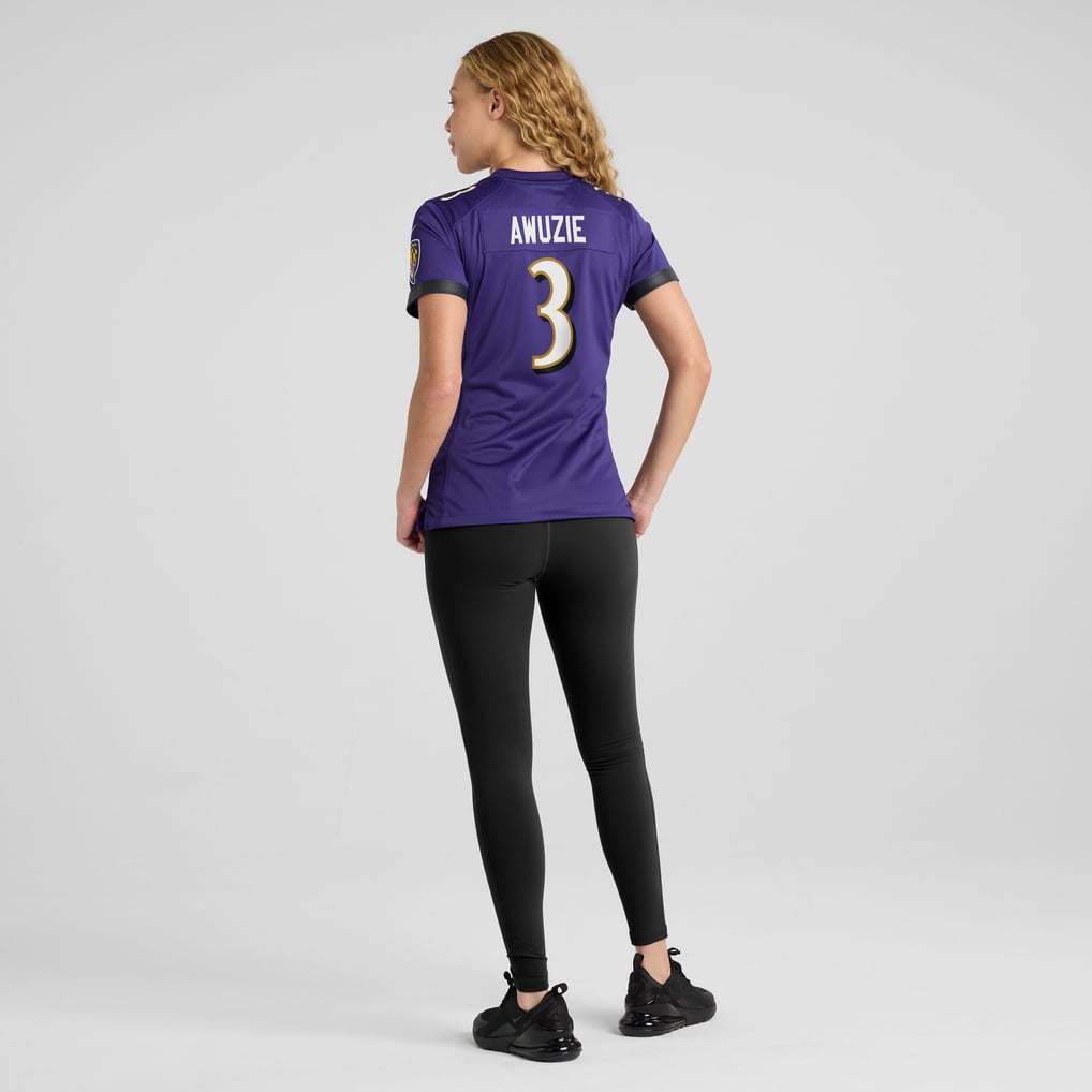 Women's Baltimore Ravens Chidobe Awuzie Purple Team Game Jersey