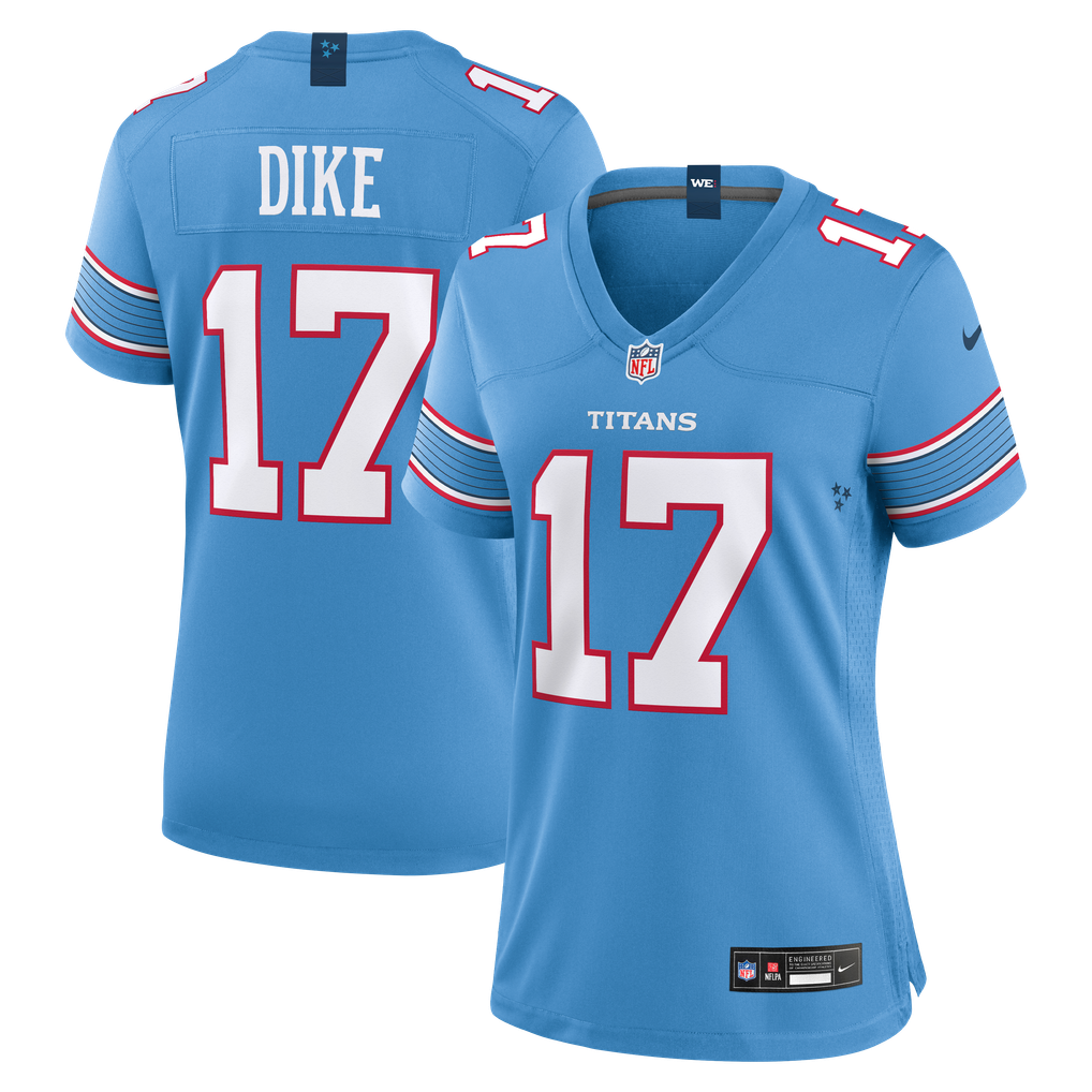 Women's Tennessee Titans Chimere Dike Light Blue Team Game Jersey