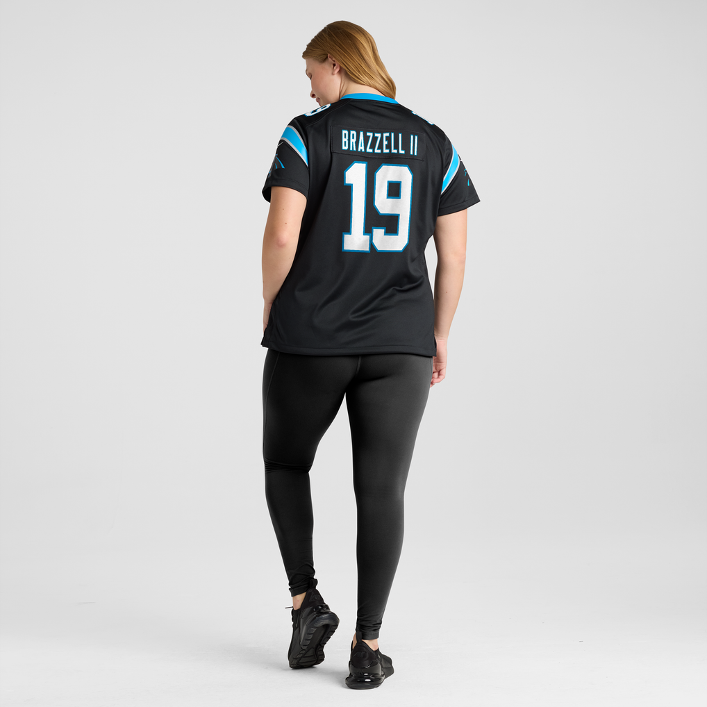 Women's Carolina Panthers Chris Brazzell II Black Team Game Jersey