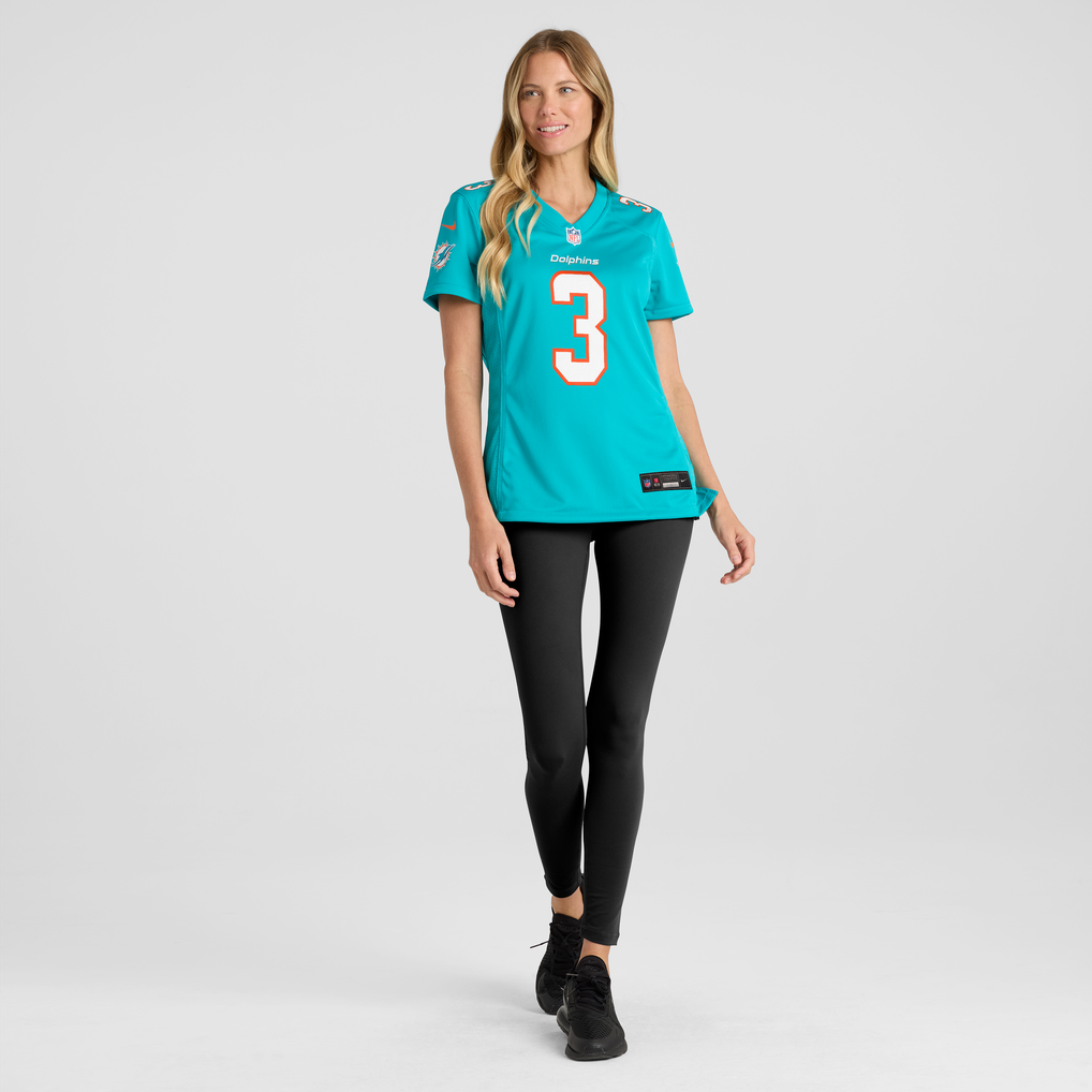Women's Miami Dolphins Chris Johnson Aqua Team Game Jersey