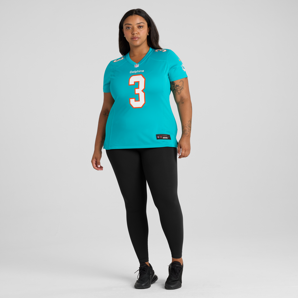 Women's Miami Dolphins Chris Johnson Aqua Team Game Jersey