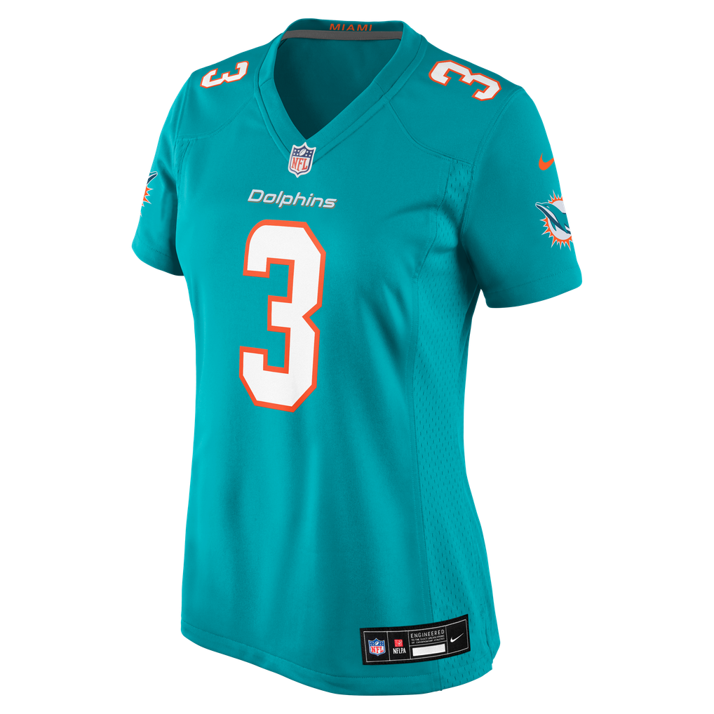 Women's Miami Dolphins Chris Johnson Aqua Team Game Jersey
