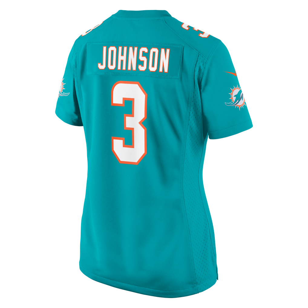 Women's Miami Dolphins Chris Johnson Aqua Team Game Jersey