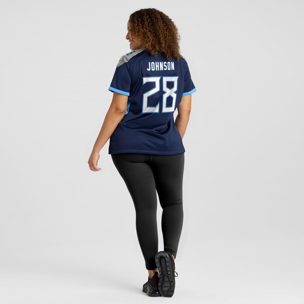 Women's Tennessee Titans Chris Johnson Navy Retired Player Game Jersey